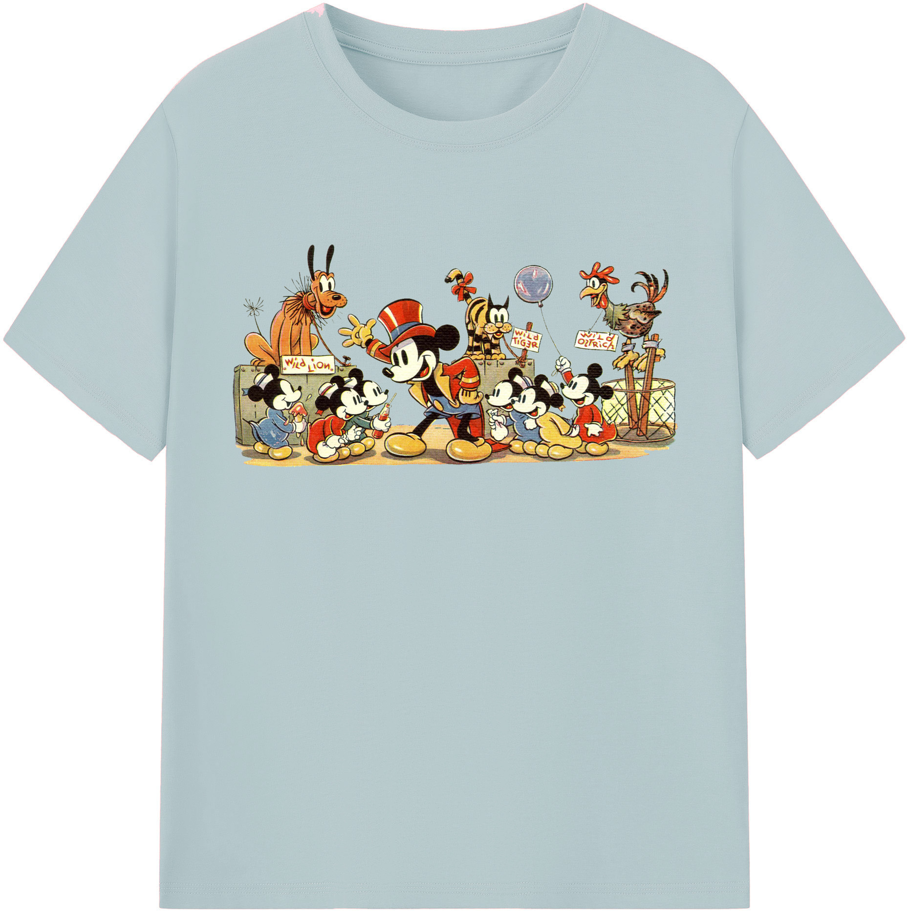 （画像用） ミッキーマウス Mickey Mouse 綿100％半袖Tシャツ（フロントプリント）